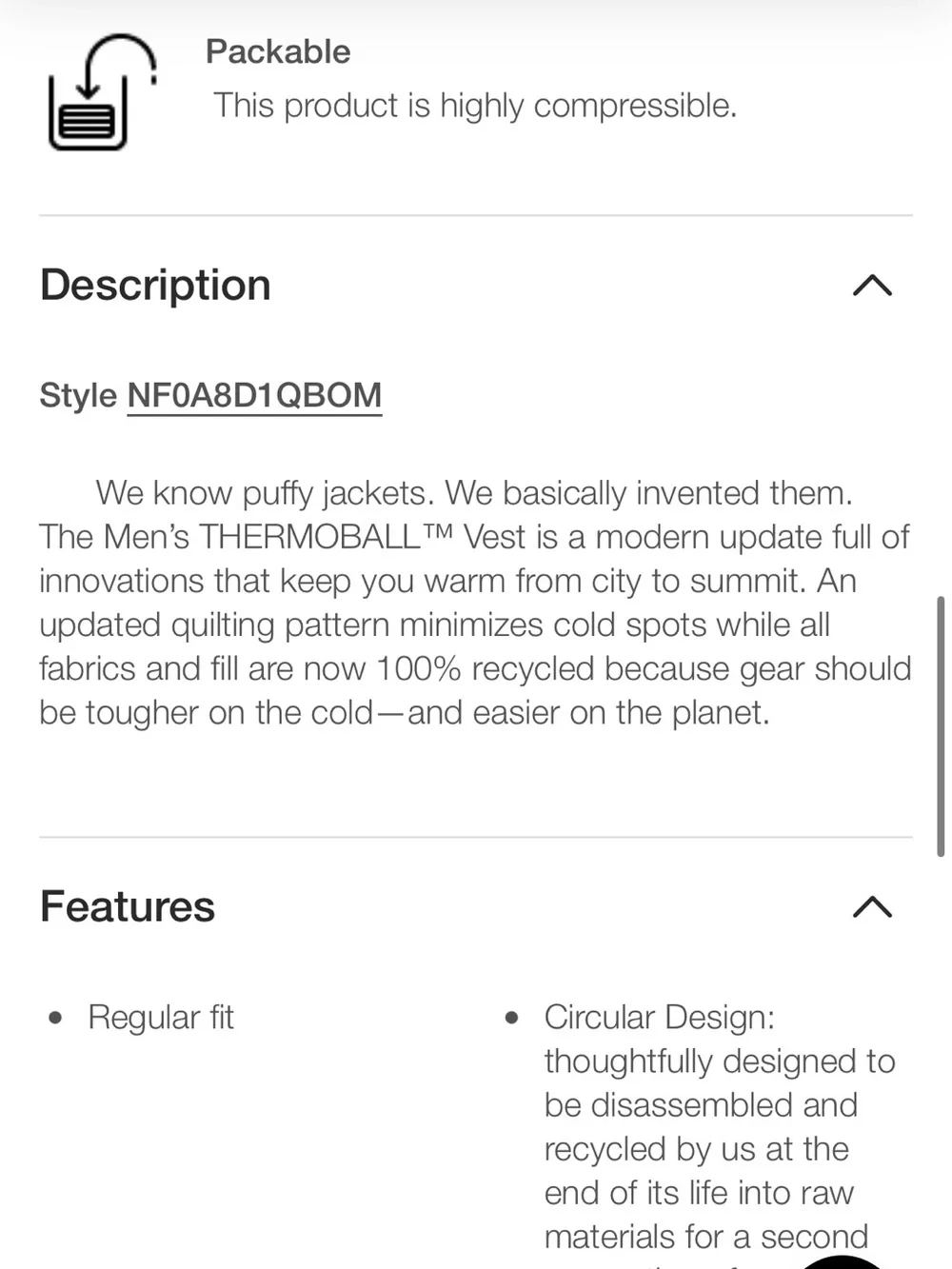 The North Face Men’s Thermoball Vest